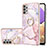 Custodia Silicone Gel Morbida Fantasia Modello Cover con Anello Supporto Y05B per Samsung Galaxy A13 4G Rosa