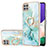 Custodia Silicone Gel Morbida Fantasia Modello Cover con Anello Supporto Y05B per Samsung Galaxy A22s 5G Verde