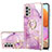 Custodia Silicone Gel Morbida Fantasia Modello Cover con Anello Supporto Y05B per Samsung Galaxy A32 5G Lavanda