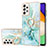 Custodia Silicone Gel Morbida Fantasia Modello Cover con Anello Supporto Y05B per Samsung Galaxy A52 4G Verde