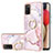 Custodia Silicone Gel Morbida Fantasia Modello Cover con Anello Supporto Y05B per Samsung Galaxy F02S SM-E025F Rosa