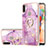 Custodia Silicone Gel Morbida Fantasia Modello Cover con Anello Supporto Y05B per Samsung Galaxy M11 Lavanda