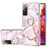 Custodia Silicone Gel Morbida Fantasia Modello Cover con Anello Supporto Y05B per Samsung Galaxy S20 FE (2022) 5G Rosa