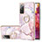 Custodia Silicone Gel Morbida Fantasia Modello Cover con Anello Supporto Y05B per Samsung Galaxy S20 FE 4G Rosa