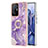 Custodia Silicone Gel Morbida Fantasia Modello Cover con Anello Supporto Y05B per Xiaomi Mi 11T 5G Viola