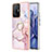 Custodia Silicone Gel Morbida Fantasia Modello Cover con Anello Supporto Y05B per Xiaomi Mi 11T Pro 5G Rosa