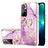 Custodia Silicone Gel Morbida Fantasia Modello Cover con Anello Supporto Y05B per Xiaomi Poco M4 Pro 5G Lavanda