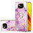 Custodia Silicone Gel Morbida Fantasia Modello Cover con Anello Supporto Y05B per Xiaomi Poco X3 NFC Lavanda