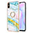 Custodia Silicone Gel Morbida Fantasia Modello Cover con Anello Supporto Y05B per Xiaomi Redmi 9A