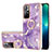 Custodia Silicone Gel Morbida Fantasia Modello Cover con Anello Supporto Y05B per Xiaomi Redmi Note 11T 5G Viola