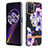 Custodia Silicone Gel Morbida Fantasia Modello Cover con Anello Supporto Y06B per Realme 9 5G Viola