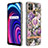 Custodia Silicone Gel Morbida Fantasia Modello Cover con Anello Supporto Y06B per Realme C21Y