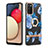 Custodia Silicone Gel Morbida Fantasia Modello Cover con Anello Supporto Y06B per Samsung Galaxy A02s