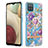 Custodia Silicone Gel Morbida Fantasia Modello Cover con Anello Supporto Y06B per Samsung Galaxy A12