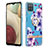 Custodia Silicone Gel Morbida Fantasia Modello Cover con Anello Supporto Y06B per Samsung Galaxy A12 5G Viola
