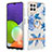 Custodia Silicone Gel Morbida Fantasia Modello Cover con Anello Supporto Y06B per Samsung Galaxy A22 4G