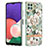 Custodia Silicone Gel Morbida Fantasia Modello Cover con Anello Supporto Y06B per Samsung Galaxy A22s 5G Bianco