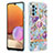 Custodia Silicone Gel Morbida Fantasia Modello Cover con Anello Supporto Y06B per Samsung Galaxy A32 4G Lavanda