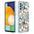 Custodia Silicone Gel Morbida Fantasia Modello Cover con Anello Supporto Y06B per Samsung Galaxy A52 5G Bianco