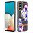 Custodia Silicone Gel Morbida Fantasia Modello Cover con Anello Supporto Y06B per Samsung Galaxy A53 5G Viola