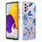 Custodia Silicone Gel Morbida Fantasia Modello Cover con Anello Supporto Y06B per Samsung Galaxy A72 4G