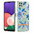 Custodia Silicone Gel Morbida Fantasia Modello Cover con Anello Supporto Y06B per Samsung Galaxy F42 5G Blu