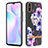 Custodia Silicone Gel Morbida Fantasia Modello Cover con Anello Supporto Y06B per Xiaomi Redmi 9A