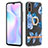 Custodia Silicone Gel Morbida Fantasia Modello Cover con Anello Supporto Y06B per Xiaomi Redmi 9A