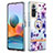 Custodia Silicone Gel Morbida Fantasia Modello Cover con Anello Supporto Y06B per Xiaomi Redmi Note 10 Pro Max Viola