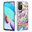 Custodia Silicone Gel Morbida Fantasia Modello Cover con Anello Supporto Y06B per Xiaomi Redmi Note 11 4G (2021) Lavanda