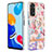 Custodia Silicone Gel Morbida Fantasia Modello Cover con Anello Supporto Y06B per Xiaomi Redmi Note 11 4G (2022)