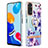 Custodia Silicone Gel Morbida Fantasia Modello Cover con Anello Supporto Y06B per Xiaomi Redmi Note 11 4G (2022)