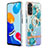 Custodia Silicone Gel Morbida Fantasia Modello Cover con Anello Supporto Y06B per Xiaomi Redmi Note 11 4G (2022)