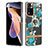 Custodia Silicone Gel Morbida Fantasia Modello Cover con Anello Supporto Y06B per Xiaomi Redmi Note 11 Pro+ Plus 5G Ciano