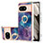 Custodia Silicone Gel Morbida Fantasia Modello Cover con Anello Supporto YB1 per Google Pixel 8 5G Viola