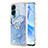 Custodia Silicone Gel Morbida Fantasia Modello Cover con Anello Supporto YB1 per Huawei Honor 90 Lite 5G