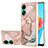 Custodia Silicone Gel Morbida Fantasia Modello Cover con Anello Supporto YB1 per Oppo A78 4G Multicolore