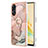 Custodia Silicone Gel Morbida Fantasia Modello Cover con Anello Supporto YB1 per Oppo Reno8 T 4G