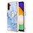 Custodia Silicone Gel Morbida Fantasia Modello Cover con Anello Supporto YB1 per Samsung Galaxy Quantum4 5G