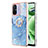 Custodia Silicone Gel Morbida Fantasia Modello Cover con Anello Supporto YB1 per Xiaomi Poco C55