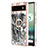 Custodia Silicone Gel Morbida Fantasia Modello Cover con Anello Supporto YB2 per Google Pixel 6a 5G Grigio