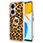 Custodia Silicone Gel Morbida Fantasia Modello Cover con Anello Supporto YB2 per Huawei Honor X7 Marrone