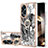 Custodia Silicone Gel Morbida Fantasia Modello Cover con Anello Supporto YB2 per Oppo A18 Grigio