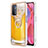 Custodia Silicone Gel Morbida Fantasia Modello Cover con Anello Supporto YB2 per Oppo A54 5G Giallo