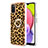 Custodia Silicone Gel Morbida Fantasia Modello Cover con Anello Supporto YB2 per Samsung Galaxy A03s Marrone