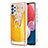 Custodia Silicone Gel Morbida Fantasia Modello Cover con Anello Supporto YB2 per Samsung Galaxy A13 4G Giallo