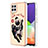 Custodia Silicone Gel Morbida Fantasia Modello Cover con Anello Supporto YB2 per Samsung Galaxy A22 4G