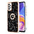 Custodia Silicone Gel Morbida Fantasia Modello Cover con Anello Supporto YB2 per Samsung Galaxy A72 4G Nero