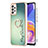 Custodia Silicone Gel Morbida Fantasia Modello Cover con Anello Supporto YB2 per Samsung Galaxy A72 4G Verde
