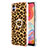 Custodia Silicone Gel Morbida Fantasia Modello Cover con Anello Supporto YB2 per Samsung Galaxy F04 Marrone